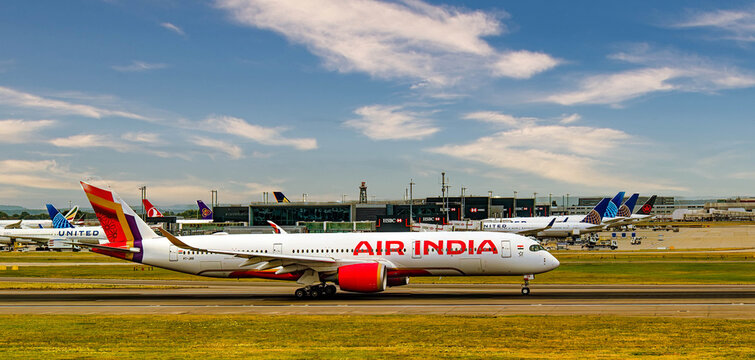 Commercial Airlines at Heathrow Airport