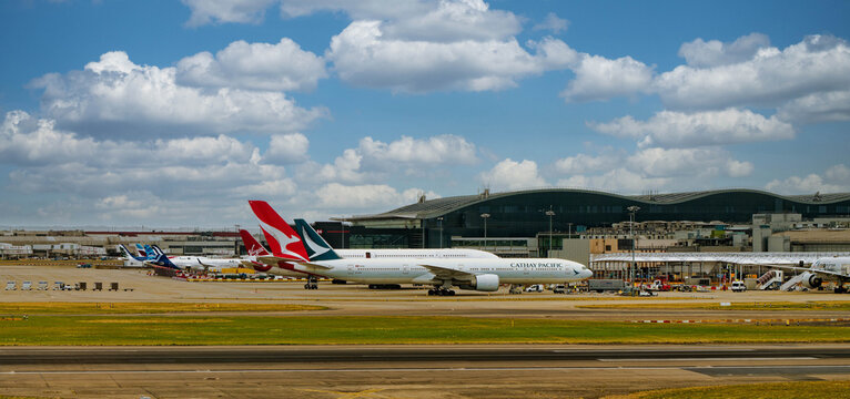 Commercial Airlines at Heathrow Airport