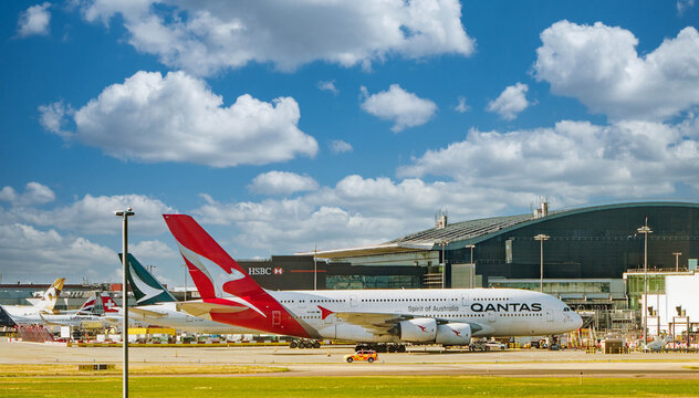 Commercial Airlines at Heathrow Airport