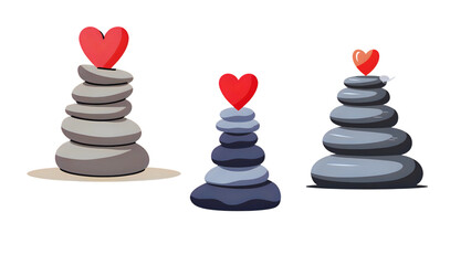 stone pile vector set