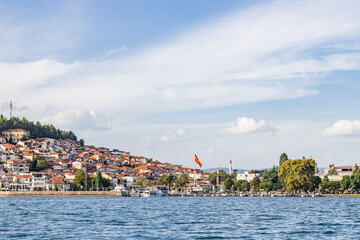 Obraz premium The town of Ohrid on the shores of Lake Ohrid.