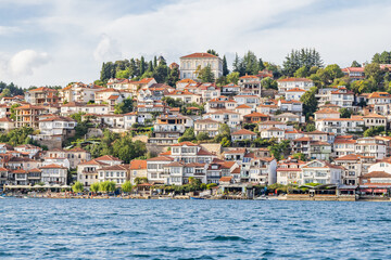 Fototapeta premium The town of Ohrid on the shores of Lake Ohrid.