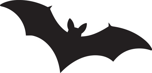 bat silhouette vector with outstretched wings for spooky designs seasonal decor and haunted themes graphic