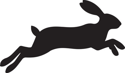 silhouette hare design element ideal for web banners app icons packaging minimal animal logo and nature brand identity