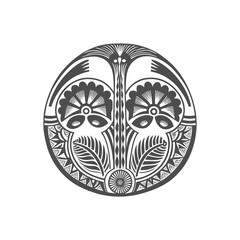 Symmetrical Folk Art Design

