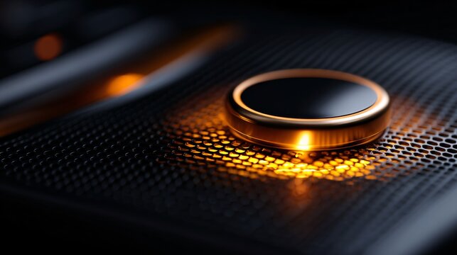 classic FM radio with glowing dial and warm lighting in close-up