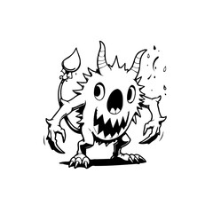 Whimsical monster illustration engaging with playful charm and creative expression in the design