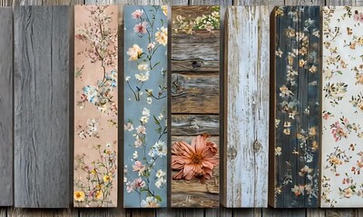 floral decorative wood for wall background - Powered by Adobe