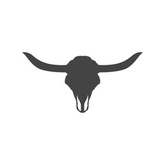 vintage retro design concept with longhorn logo illustration horn symbol from old ranch concept template in west texas