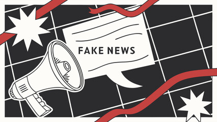 Fototapeta premium Misinformation Spreading Loud and Clear.