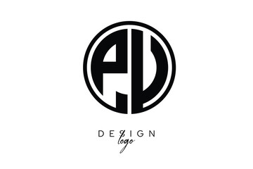 PD Circular Monogram Logo Modern Black & White Emblem for Luxury Branding & Elegant Visual Identity