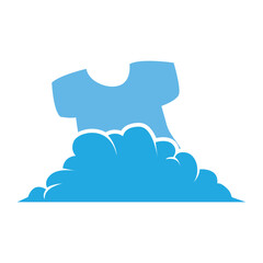 laundry logo design modern concept of clothes cleanliness laundry service with simple silhouette as brand symbol and product illustration template or poster