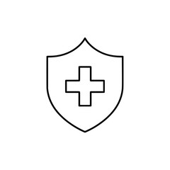 Obraz premium Medical Shield Icon Healthcare Protection Symbol Template