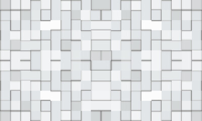Random shifted white cube boxes block creative background  | Random line with white, platinum, silver color combination for banner, presentation, cover, business, corporate