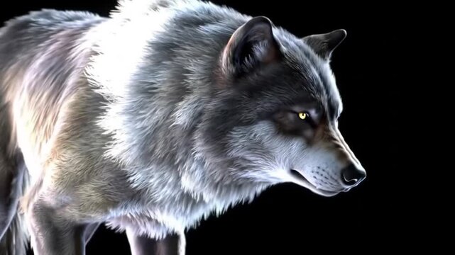 Powerful wolf portrait
