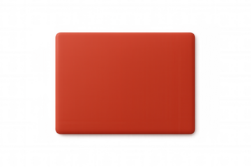 Simple red rounded rectangle on a transparent background, perfect for minimalist designs, presentations, or web projects