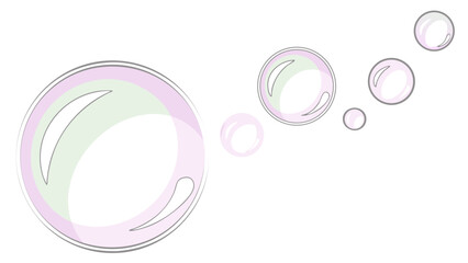 Obraz premium Abstract pastel bubbles floating illustration design element background wallpaper texture.