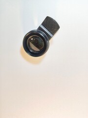 smartphone macro lens isolated in white background