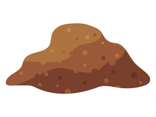 土・堆肥のイラスト