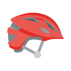 Red protective bicycle helmet safety gear illustration 