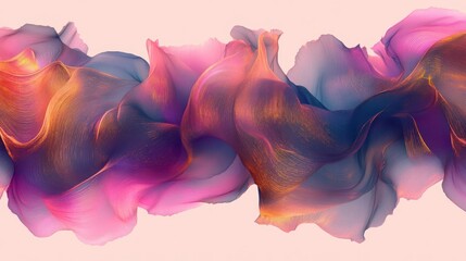 Abstract colorful waves of flowing shapes in vibrant hues.
