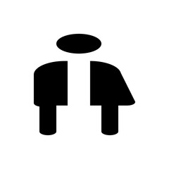 Black flag icon with a diagonal white stripe across it, presented on a white background in a simple design