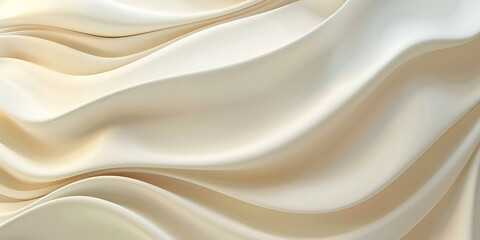Fototapeta premium Soft flowing fabric with gentle folds in creamy beige tones 