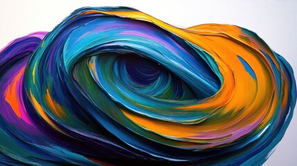 A vibrant abstract swirl of colors creating a dynamic visual flow.