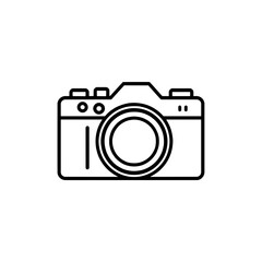 Minimal Camera Outline Icon for Photography