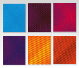 Set of cover design | Abstract geometric line template suit for book cover, Braucher, poster, adds, packaging | 6 vector illustration