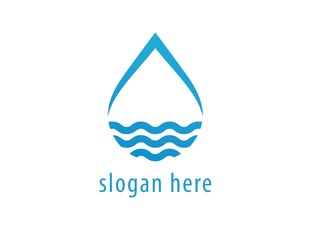 Waves Water Drop logo vector logo