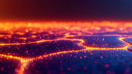 Abstract design with glowing textures and vibrant colors.