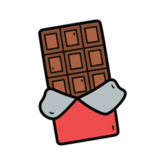 Delicious Chocolate Bar Wrapped in Red Packaging