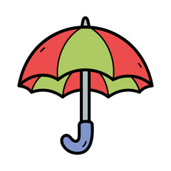 Colorful Cartoon Umbrella Design for Rainy Weather