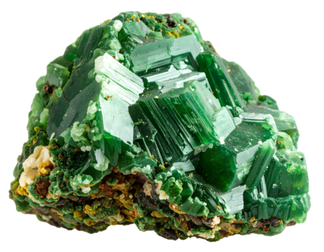 Fluorspar is a common halide mineral composed of calcium fluoride isolated on Transparent Background

