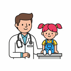 a doctor examined a patient