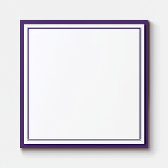 White Watercolor Paper Texture with Purple Border