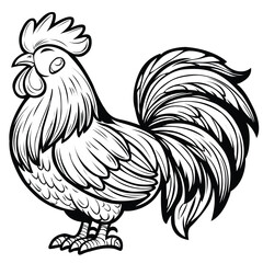Rooster Illustration – Farm Animal Vector Design