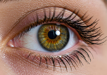 Closeup human eye detail