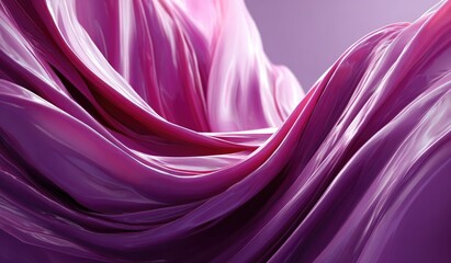 Obraz premium Abstract swirling purple fabric, glossy sheen