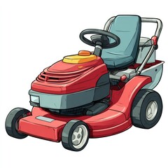 Fototapeta premium Cartoon lawnmower