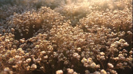 and keyword list based on the image

 Meadow of wildflowers basks in sunlight, illuminated field during the golden hour.