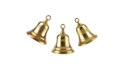Golden bell on transparent background png