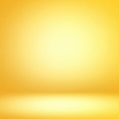 Obraz premium Radiant Yellow Studio Room with a Glowing Central Spotlight and Curved Floor.