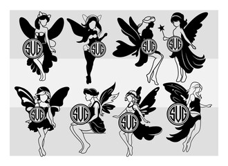 Fairy Circle Monogram, Silhouette, Butterfly Svg, Magical Svg, Fairy Cartoon, Fairy Png, Fairy Svg Images, Cut Files
Fairy Vector, Fairy Clipart, Animal Silhouette,