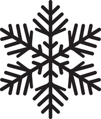 Fototapeta premium Minimal Snowflake Shape Vector Illustration