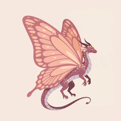Obraz premium vector illustration of a dragon with wings