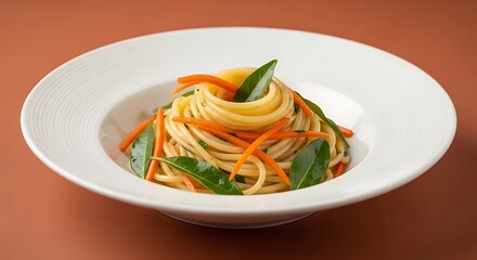Carrots and Herbs Pasta Dish.