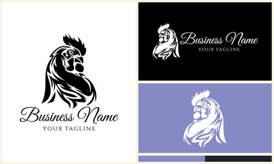 Rooster Logo Design Variations. (19)