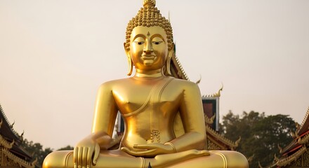 Obraz premium Golden Buddha Statue in Thailand.